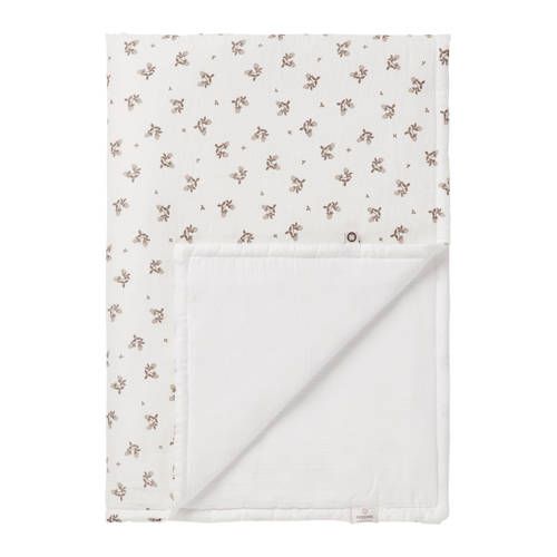 Noppies Baby Comfort Blooming Clover Reversible Wiegdeken - 75x100 cm - Jet Stream