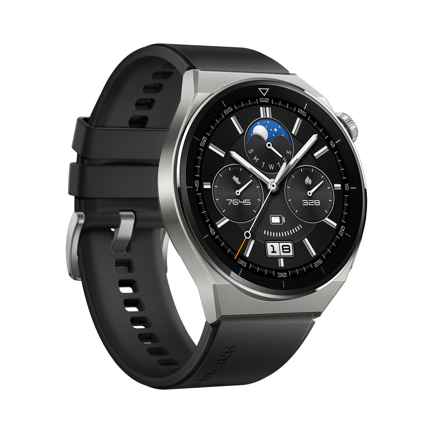Huawei Watch GT 3 Pro Smartwatch - 46mm - Titanium - Zwart