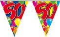 Folat Leeftijd vlaggenlijn - 3x - 50 jaar - 10 mtr - Abraham - verjaardagsfeest