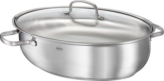 Rösle Elegance Braadpan - 8 L - Ovaal - 41 x 28.5 cm - Zilver