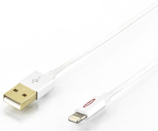 Ednet 31061 Lightning-kabel 1 m Zilver