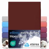 etérea Himmlische Qualität etérea Extra Jersey Hoeslaken 180x200 - 200x220 cm - Oekotex - 100% katoen - tot 35 cm - Bordeaux