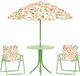 AIYAPLAY - Table de jardin pour enfants avec table et chaises - Plastique - 49,5 x 49,5 x 50 cm - Vert