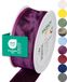 Halbach Seidenbänder Premium cadeaulint met draadrand, breedte 40 mm, lengte 25 m, Öko-Tex 100 gecertificeerd lint, taftlint Made in Germany, kleur: donkerpaars