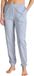 CALIDA Dames Slaapbroek Katoen XL Lichtblauw / Offwhite