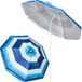 BE-ACTIVE.PL Grote, inklapbare strandparasol – stevige parasol voor balkon, tuin en kamperen, met blauwe strepen
