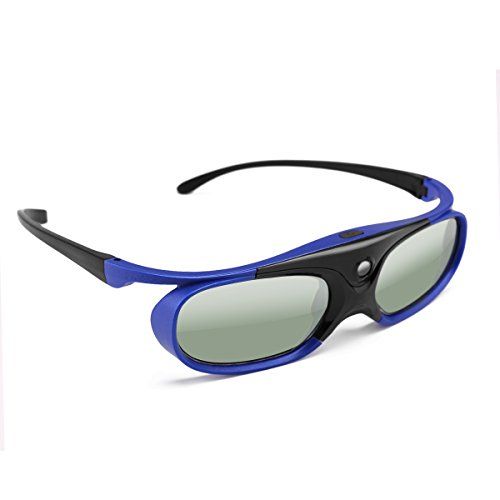 Winbang 3D-bril, universele DLP Active Shutter 3D-bril 96-144Hz voor Acer Viewsonic XGIMI-projector Optoma BenQ 3DTV, batterij 3,7 V 80mAh