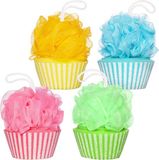 BRUBAKER Set van 4 Badsponzen Douche Spons