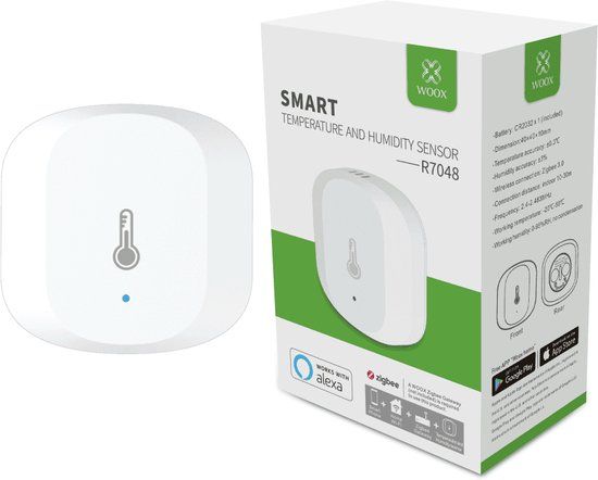 WOOX R7048 Smart Humidity & Temperature Sensor - Zigbee - White