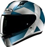 HJC C10 Tez Integraalhelm - Wit/Turquoise/Blauw - Maat XXL