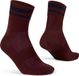 GripGrab Original Stripes Crew Zomer Fietssokken Gestreepte Retro Wielersport Sokken Coolmax - Unisex - Donker Rood - Maat XS (35-38)