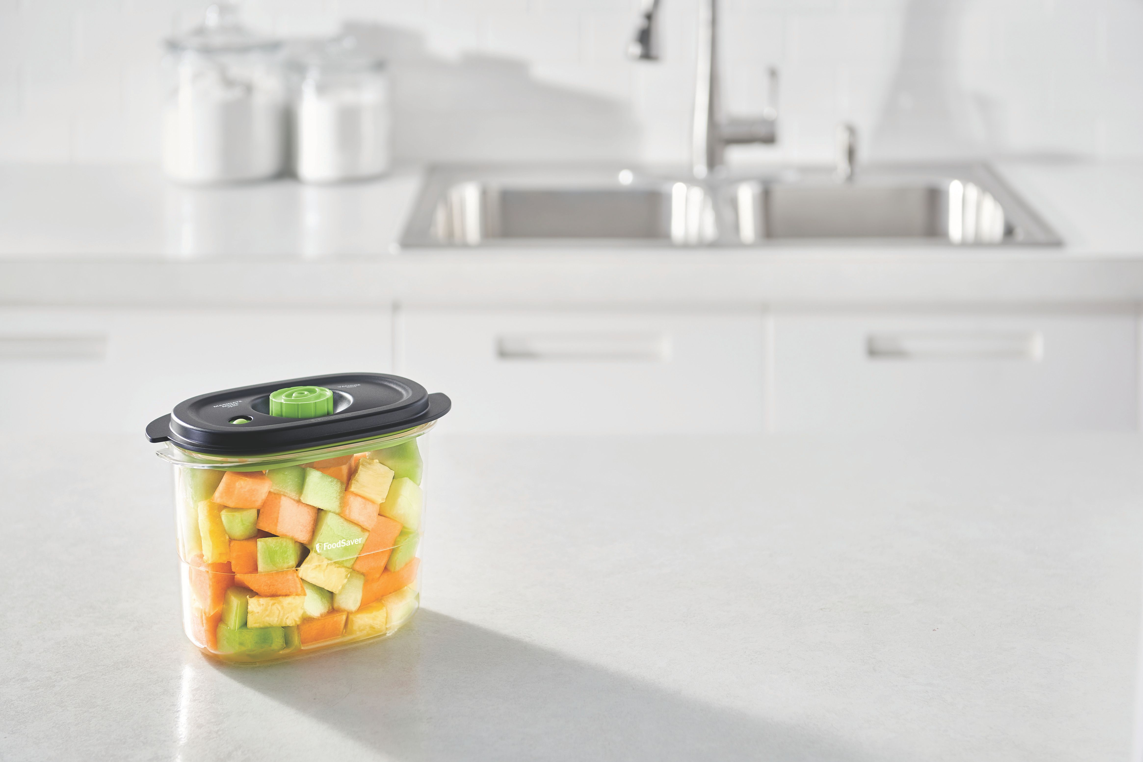 Foodsaver FFC023X - Voorraaddoos - 1.8 liter - Zwart, Transparant