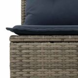 vidaXL 7-delige Loungeset met kussens, polyrattan, grijs