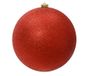 Decoris boule de noël 14cm en polystyrène, couleur rouge 1 pièce