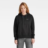 G-Star Graphic Core Hood sw l/s wmn Dames Truien S Katoen/Polyester Dk Black