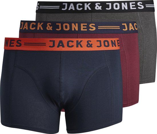 JACK&JONES PLUS JACLICHFIELD TRUNKS NOOS 3 PACK - Boxershorts - EU3XL - Burgundy