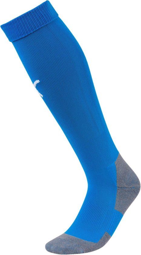 Puma Teamliga Sportsokken - Maat 31-34 - Unisex - Blauw/Wit/Grijs - Vocht absorberend