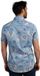 NZA New Zealand Auckland Bleu Coton Fleurie Casual Chemise Manches Courtes XL