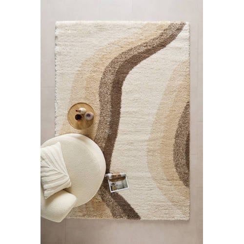 NOUS Living vloerkleed crème/bruin (290x200cm)