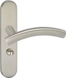 Impresso Liverpool Binnendeurbeslag - Plaque de porte ovale avec fermeture de toilette - Inox
