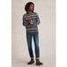 White Stuff Pull Monochrome Fairisle Gris Multi Taille : S