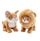 Uni-Toys Maine-Coon kat met opzetbare leeuwenmanen - 20 cm