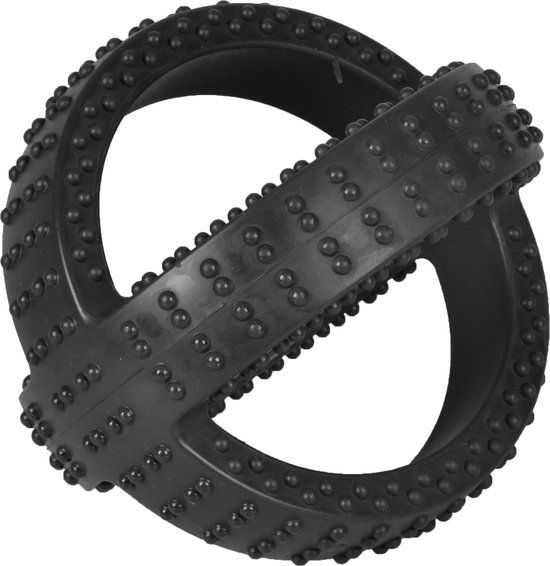 Flamingo Hondenspeelgoed Rubber Gladiator Cross Ball L Zwart