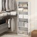 Furinno Reed Étagère multifonctionnelle réglable à 5 niveaux, organisation de vêtements et de placards, blanc