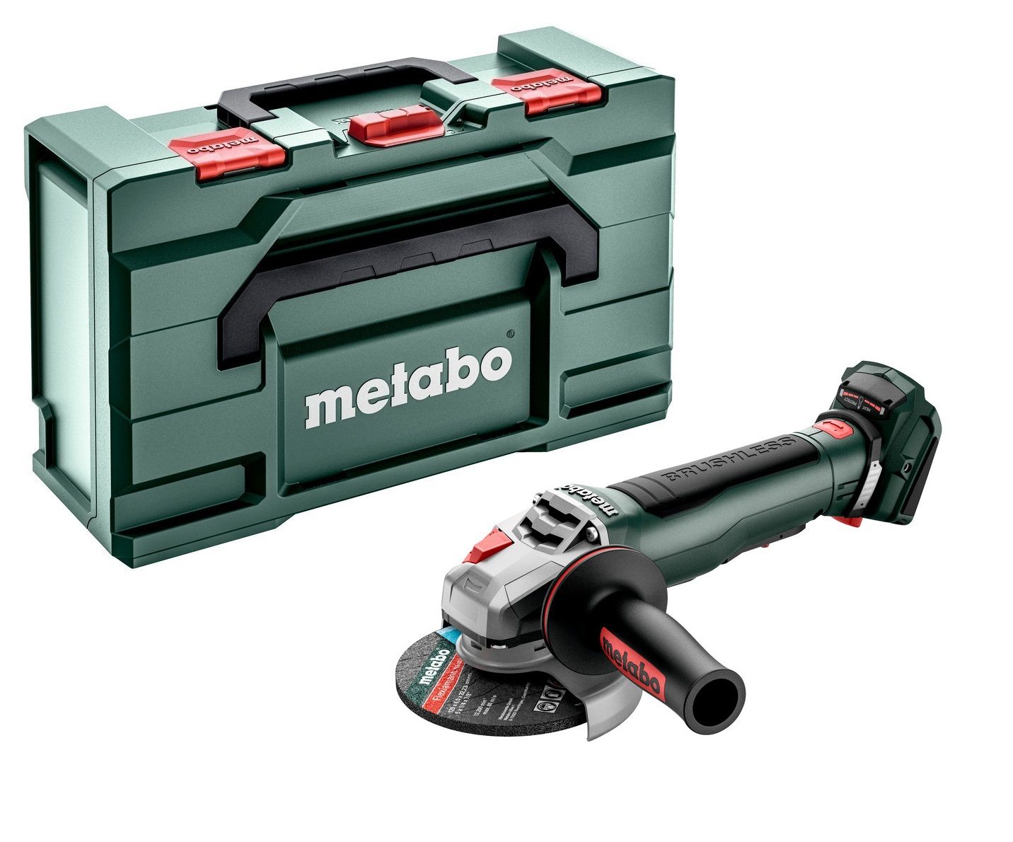 Metabo WVB 18 LT BL 11-115 Quick 18V Li-ion Accu haakse slijper body in MetaBox - 115 mm