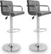 Aga 2x tabouret de bar avec accoudoirs, gris