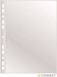 Q-Connect A4 40 µm Verbreed Perforatie Hoesjes (100 stuks)