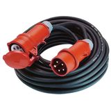 Bachmann Verlengsnoer 5G1,5mm² zwart, 5m, H07RN-F CEE 16A rood 400V