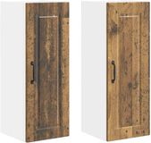 vidaXL Wandkast PORTO - 2 stuks - Oudhout - Bewerkt hout