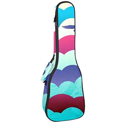 Mersov Tenor Ukulele Gigbag Waterdichte Ukelele Case Gewatteerde Rugzak, Geweldig voor Sopraan Concert (21/23/24") Sky