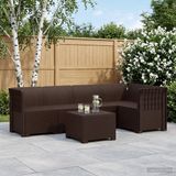 vidaXL Tuinbank Rattanlook PP Bruin