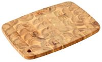 KESPER | Professionele snijplank met ophanggat, materiaal: acaciahout, afmetingen: 32 x 22 x 2 cm, kleur: bruin, naturel