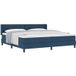 Maison Exclusive - Lit boxspring avec tête de lit, bleu, 200 x 200 cm, rembourré