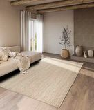 Villeroy & Boch Rosalie Jute tapijt, natuurlijk woonkamertapijt van 100% jute, handgeweven, boho-tapijt van jute voor woonkamer, slaapkamer, eetkamer, natuurwit, 120 x 170 cm