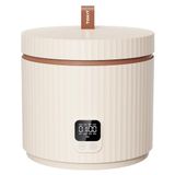 TOKIT Rice Cooker Pro rijstkoker, 1,5 liter, klein, mini, maar multifunctioneel, met display-touch-knop voor 1-3 personen, keramisch gecoate anti-aanbak-binnenrijstop, wit