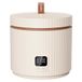 TOKIT Rice Cooker Pro rijstkoker, 1,5 liter, klein, mini, maar multifunctioneel, met display-touch-knop voor 1-3 personen, keramisch gecoate anti-aanbak-binnenrijstop, wit