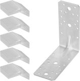 KOTARBAU® 50 Stuks Hoekverbinder, Verzinkt Staal, 150 x 150 x 65 mm, Zilver