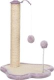 TRIXIE Griffoir en carton pour chatons, avec poteau, 50 cm, sisal, naturel et mauve
