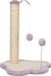 TRIXIE Griffoir en carton pour chatons, avec poteau, 50 cm, sisal, naturel et mauve