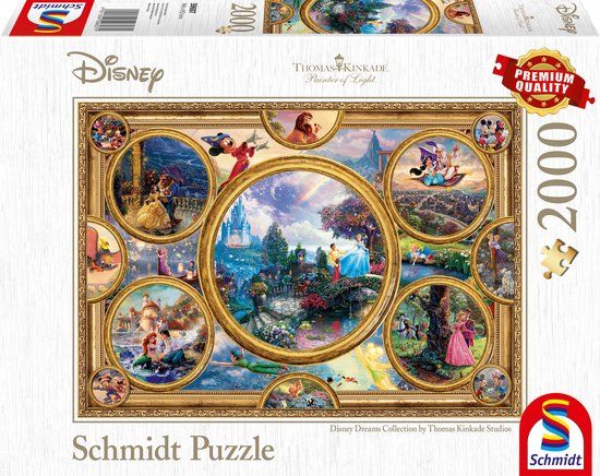 Schmidt Legpuzzel Disney Dreams Collection Goud - De Kleine Zeemeermin - 2000 Stukjes
