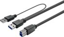 Vivolink PROUSB3AB3C-DUAL USB-kabel Zwart