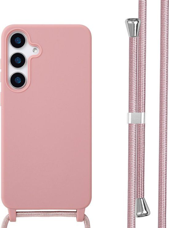 imoshion Siliconen hoesje met koord voor de Samsung Galaxy S25 Plus - Sand Pink