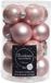 Decoris Kerstballen set 16-delig | glas | poederroze | 3,5cm