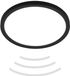 B.K.Licht Move - Éclairage de salle de bain LED - Plafonnier avec détecteur de mouvement - Plafonnier avec lumière indirecte - Ø24 cm - Noir