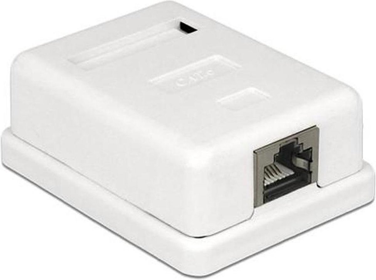 Allteq Wandcontactdoos | Cat 6 | Opbouw | Wit |