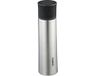 Merkloos Relaxdays Thermosfles met Drinkbeker - RVS - 500 ml - Zilver/Zwart